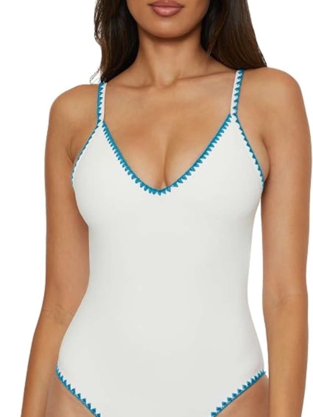 Lucky Brand Marabella One Piece Swimsuit White Size Large - Picture 2 of 11